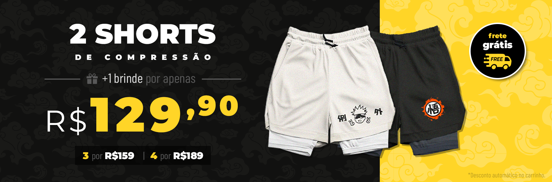 SHORTS DE COMPRESSÃO 2 EM 1